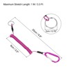 Unique Bargains Retractable Coiled Safety Cords D Shape Carabiners Fishing Tool Lanyards 2 Pcs 3.3ft - 2 of 4