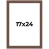 PosterPalooza | 17x24 Wide Barnwood Picture Frame, UV Acrylic, 6 Finishes - Grey, Brown, White, and Black - 2 of 4