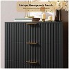 Nasitip 5 Drawer Modern Dresser, 48" Tall Chest with Deep Storage & Wide Top, Fluted Wood Organizer for Bedroom/Living Room/Hallway - 4 of 4