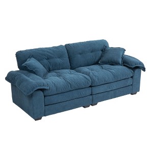 NicBex 84 Inch Loveseat Sofa Modern Upholstered Comfy Chenille Fabric Sofa Couch with 2 Throw Pillows for Living Room,Apartment - 1 of 4