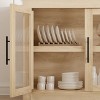 70.8" Sideboard Buffet Cabinet with 4 Glass Doors, Farmhouse Modern Accent Cabinet with Storage, Wood Coffee Bar for Living Room, Kitchen, Hallway - 4 of 4