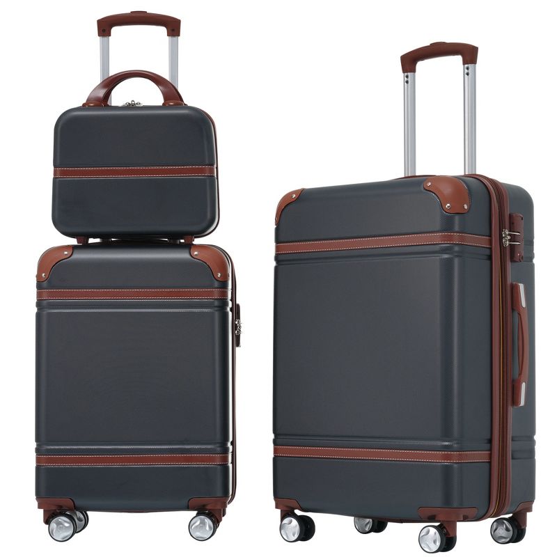 20"/24"/28" Hardshell Luggage, Lightweight Spinner Suitcase with TSA Lock, with/without Cosmetic Case 4M -ModernLuxe, 1 of 14