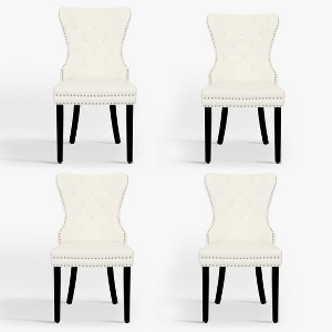 WestinTrends  Velvet Upholstered Tufted Dining Chairs (Set of 4) - 1 of 4