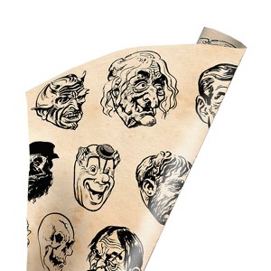 Trick or Treat Studios Vintage Monster Masks Gift Wrapping Paper - 1 of 1
