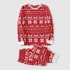 PATPAT Christmas Family Matching Long-sleeve Allover Deer & Snowflake Print Red Thickened Pajamas Sets - 2 of 4