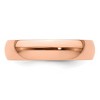 Black Bow Jewelry 2mm to 6mm 14K Rose Gold Lightweight Half Round Standard Fit Band - 2 of 4