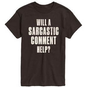 Men's - Instant Message - Funny Sarcastic Comment Help Short Sleeve Graphic T-Shirt - 1 of 4