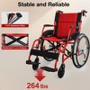 WHLICKS Wheelchairs for Adults,Premium Comfortable Transport Wheelchair Lightweight Foldable, with Swing-Away footrests and Anti Tipper - 2 of 4