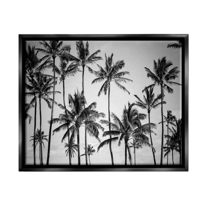 Stupell Industries Palm Trees Skyline Black And White Photography : Target