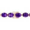 EVERLY JEWELRY | Rose Plated Sterling Silver 36 CT TGW Amethyst-Africa Bracelet, 7.25-inch - 4 of 4