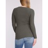 Women's Square Neck Rib Knit Long Sleeve Tee | Motherhood Maternity - 2 of 4
