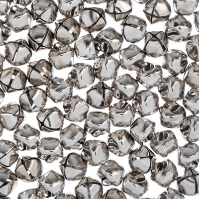 John Bead 100 Pieces 10mm Nickel Color Craft Jingle Bells for Christmas Holiday Home Decorations Party Favors Supplies