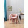 Grungis 25.2" Wide Velvet Accent Chair with Sturdy Frame,Barrel Chair with  Curved Backrest,Accent Chair for Reading Room,Office,2pc - 2 of 4