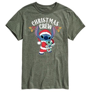 Men's - Lilo and Stitch - Christmas Crew Short Sleeve Graphic T-Shirt - 1 of 4