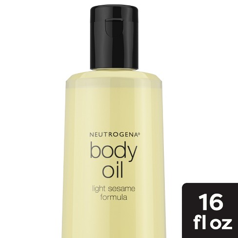 Neutrogena Body Oil Light Sesame Formula, Dry Skin Moisturizer & Hydrating  Body Massage Oil, for Radiant & Healthy Looking Glow, Nourishing Bath Oil