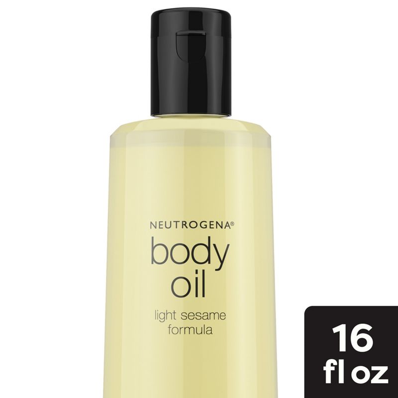 Neutrogena Light Sesame Formula Body Oil for Dry Skin - Original Scent - 16 fl oz, 1 of 9