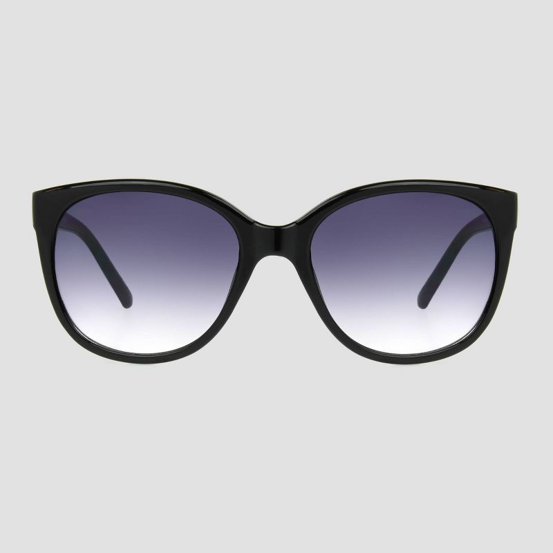 Women&#39;s Glossy Plastic Cateye Sunglasses - Universal Thread&#8482; Black, 1 of 4