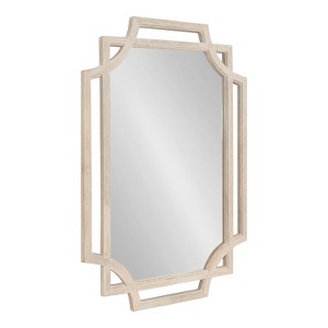 Kate and Laurel Minuette Wood Framed Wall Mirror, 27x40, White - 1 of 4