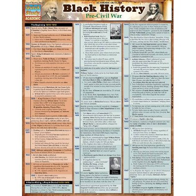 Black History: Pre-Civil War - (Quickstudy: Academic) by  Barcharts Inc (Wall_chart)