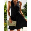 Imily Bela Elegant V Neck Knot Front A Line Tank Dress Summer Casual Comfort - 2 of 4