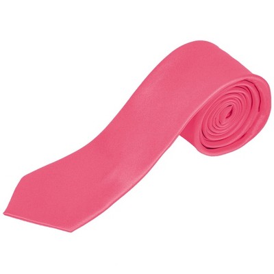 Men's Solid Color 2.5 Inch Wide And 57 Inch Long Slim Neckties