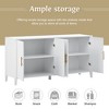Vynxaria U-Style Accent Storage Cabinet with Metal Handles for Hallway, Entryway, and Living Room. - 4 of 4