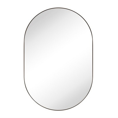 Oba Oil Rubbed Bronze Oval Metal Framed Bathroom Vanity Mirror
