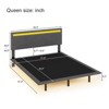 KTMBDW Full/Queen Size Modern Floating Bed Frame, Upholstered Bed Frame with Velvet Headboard, Hidden Legs and LED Light Strip, No Box Spring Needed - 4 of 4