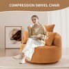 Crochet Yarn Full Sponge Swivel Compression Chair with Pillow, Ergonomic Single-Seat Accent Chair for Home Living or Furniture - 2 of 4