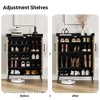 Shoe Cabinet, 6-Tier Shoe Storage Cabinet with Doors and Shelves, Farmhouse Shoe Cabinet - 3 of 4