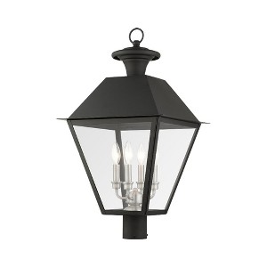 Livex Lighting Mansfield 4 - Light Post Light in  Black - 1 of 3