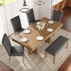 6 Piece Extendable Dining Table Set for 6, Farmhouse Dining Set Kitchen Table Set with 4 Upholstered Chairs & Bench - ModernLuxe - 2 of 4