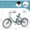 Docred Adult Tricycles 3 Wheel 7 Speed 20/24/26 inch Cruise Bike Adults Tricycle with Basket Recreation Shopping Exercise for Seniors Women Men - 4 of 4