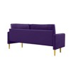 TiramisuBest 65" Velvet Sofa, Plush Upholstered Couch for Living Room or Bedroom (Grey) - 4 of 4