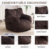 Lyngins Ergonomic Bean Bag Chair, No-Assembly Lazy Chair, Soft Teddy Tufted Accent Chair, Single Sofa Chair for Living Room/Bedroom (250 lbs Capacity) - 4 of 4