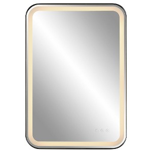 Uttermost Crofton Lighted Black Vanity Mirror - 1 of 4