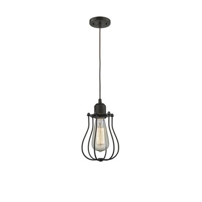 Muselet - 1 Light Cord Hung Mini Pendant In Industrial Style-9.5 Inches Tall and 5.5 Inches Wide
