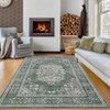 Coolmee Bohemian Vintage Runner Rug for Hallway,Machine Washable Carpet Runners Kitchen Floor Mat for Entryway Bedroom LaundryBlue - 4 of 4