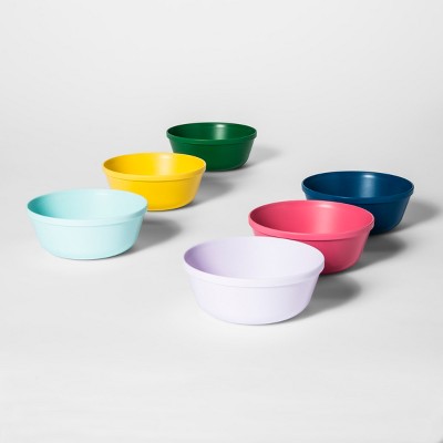 15.5oz 6pk Plastic Kids Bowls 