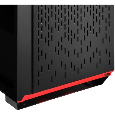 Black Steel ATX Mid Tower Case with Tempered Glass