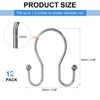 Unique Bargains Metal Rustproof Standard Shower Rods Curtain Hooks 12 Pcs - 2 of 4