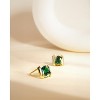 Molenia 925 Sterling Silver Earrings for Women, 14K Gold Stud Earrings with Emerald Hypoallergenic Post Jewelry Gifts for Her Mom Wife Girlfriend - 3 of 4