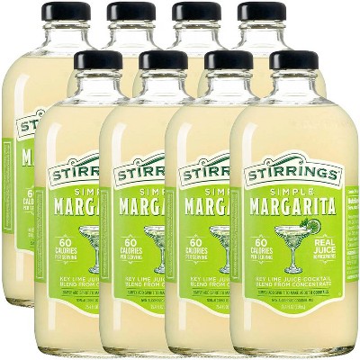 Stirrings Simple Margarita Cocktail Mix 750ml Bottles - Real Juice No Preservatives - 60 Calories - Drink Mixer