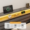 Twin Size Bed Frames Bed Frame with Storage Bookcase and LED Lights with Upholstered Headboard and Charging Station Twin Daybed with 3 Storage Drawers - 4 of 4