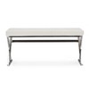 Baxton Studio Herald Modern and Contemporary Stainless Steel and Faux Leather Upholstered Rectangle Bench - White: Chic Entryway Ottoman, Seats 1 - 2 of 4