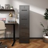 Anybear 4 Drawer Metal Vertical Black Filing Cabinets with Lock - 3 of 4