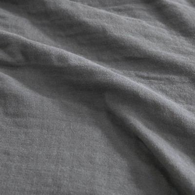 Charcoal Gray Ultra-Soft Cotton Gauze Full/Queen Blanket