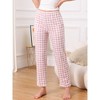 INSPIRE CHIC Women's Plaid Pajama Bottoms Elastic Waist with Pockets Long Sleepwear Lounge Pants - 2 of 4