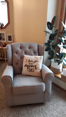 emma tufted nursery rocking chair