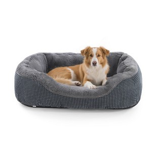 JOEJOY Cozy Small Dog & Cat Bed ¨C Calming Plush Orthopedic Pet Bed, Soft Warming Puppy Bed with Anti-Slip Bottom, Washable & Durable - 1 of 4